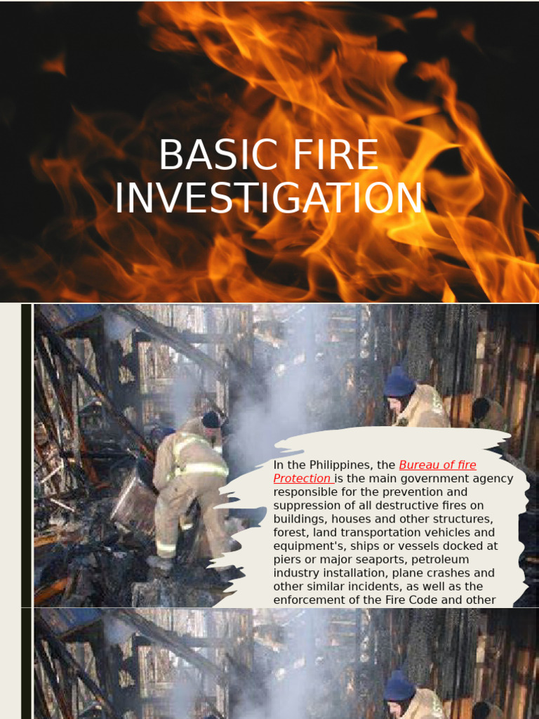 Basic Fire Investigation | PDF | Firefighter | Hazards