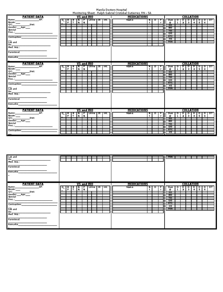 Manila Doctors Hospital Patient Monitoring | PDF