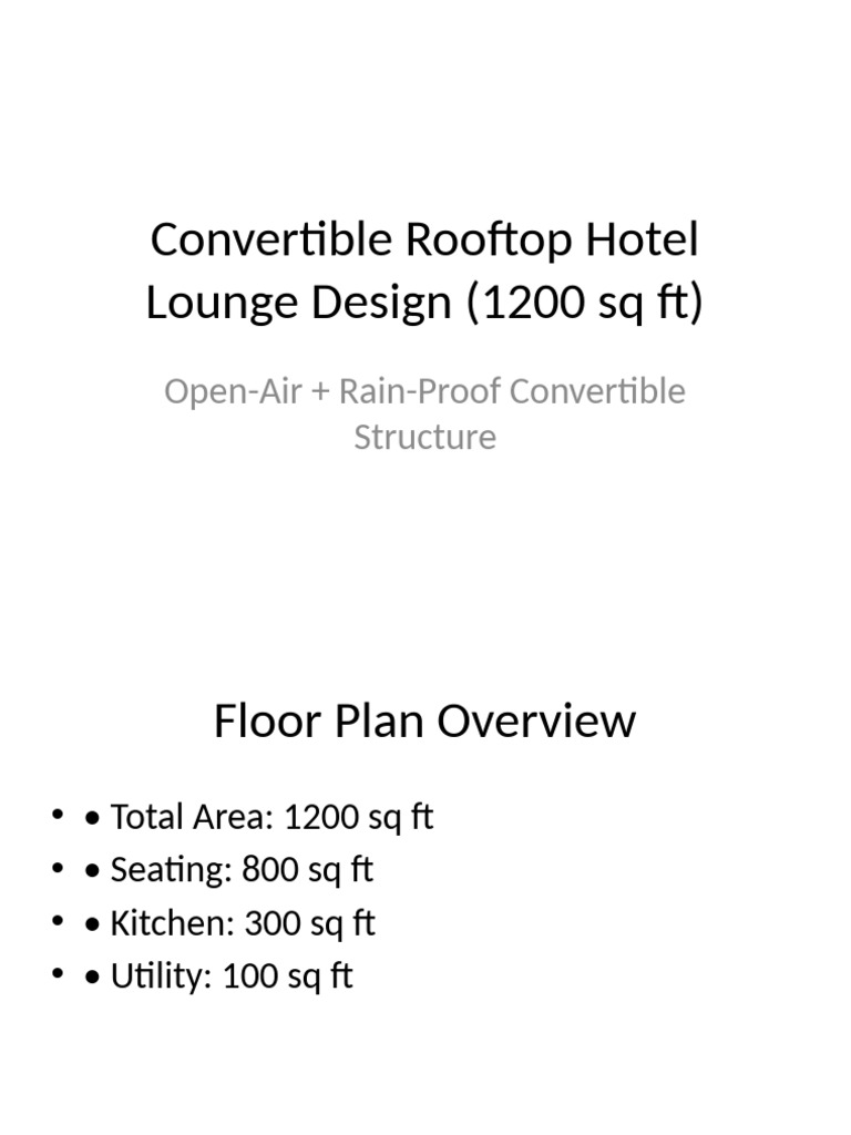 Convertible Rooftop Hotel Design Visuals | PDF