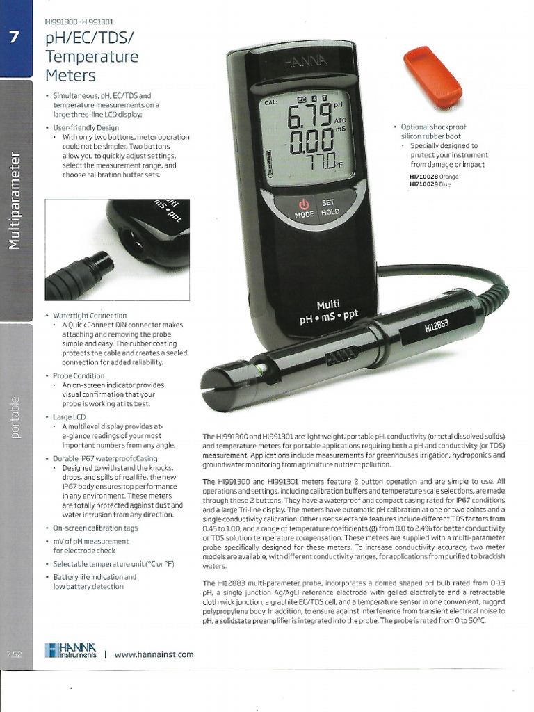 HI991300 HI991301_Hanna Instrument | PDF