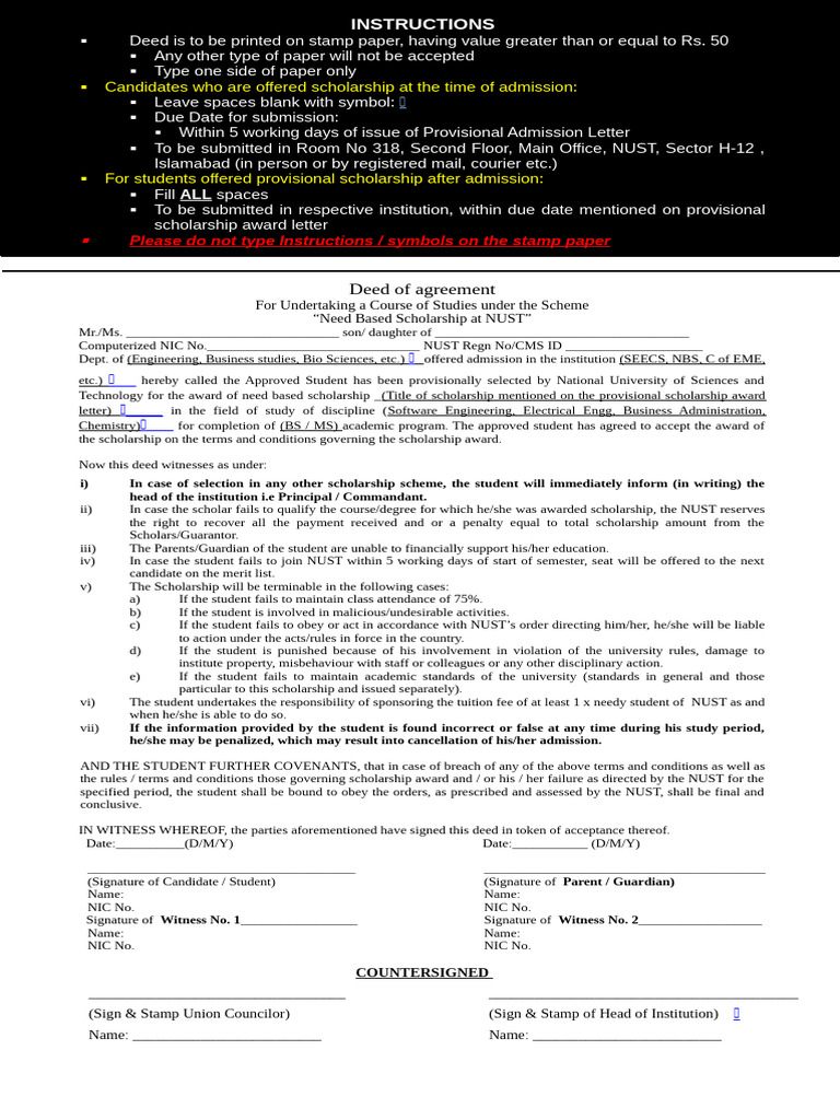 Revised Deed of Agreement | PDF