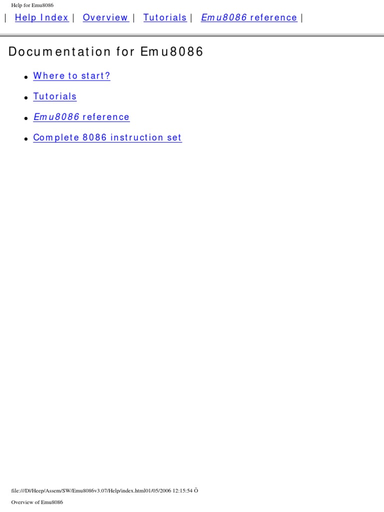 Emulator 8086 online compiler
