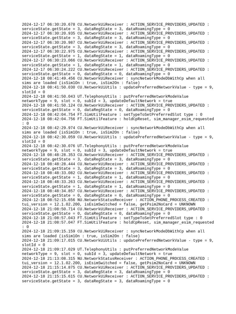 Network State Updates Log 2024 | PDF