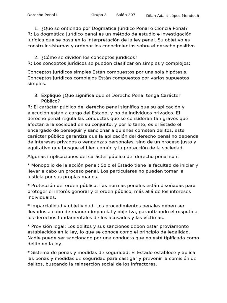 Introducción al Derecho Penal y sus Fuentes | PDF | Derecho penal ...