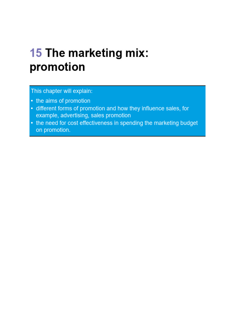 Understanding Promotion in Marketing Mix | PDF | Advertising | Marketing