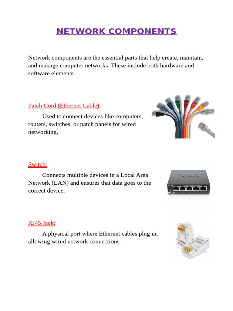 Network Components | PDF
