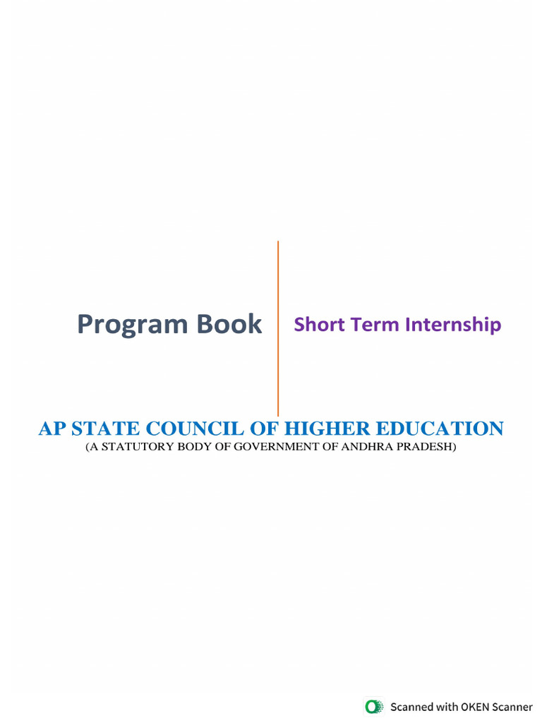 Program Book For Short Term Internship | PDF