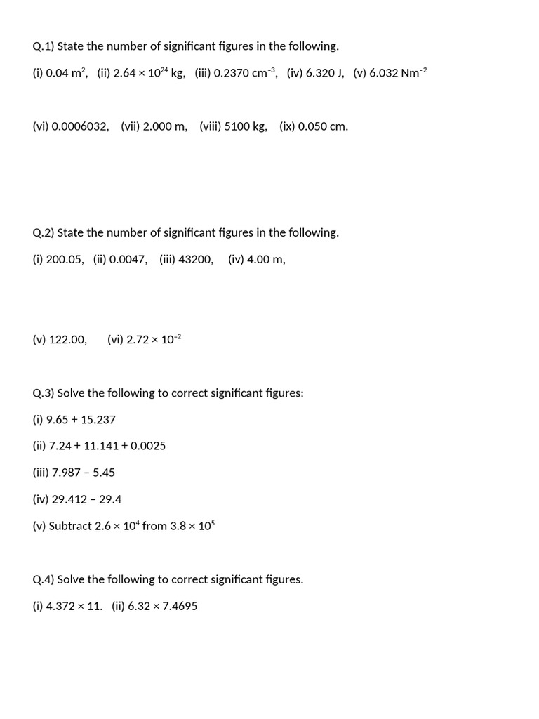 Significant Figures in Measurements | PDF | Angle | Physics