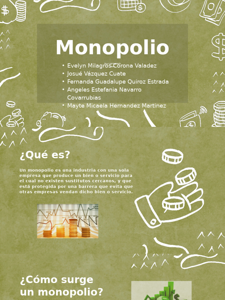 Presentación monopolio | PDF | Monopolio | Mercado (economía)