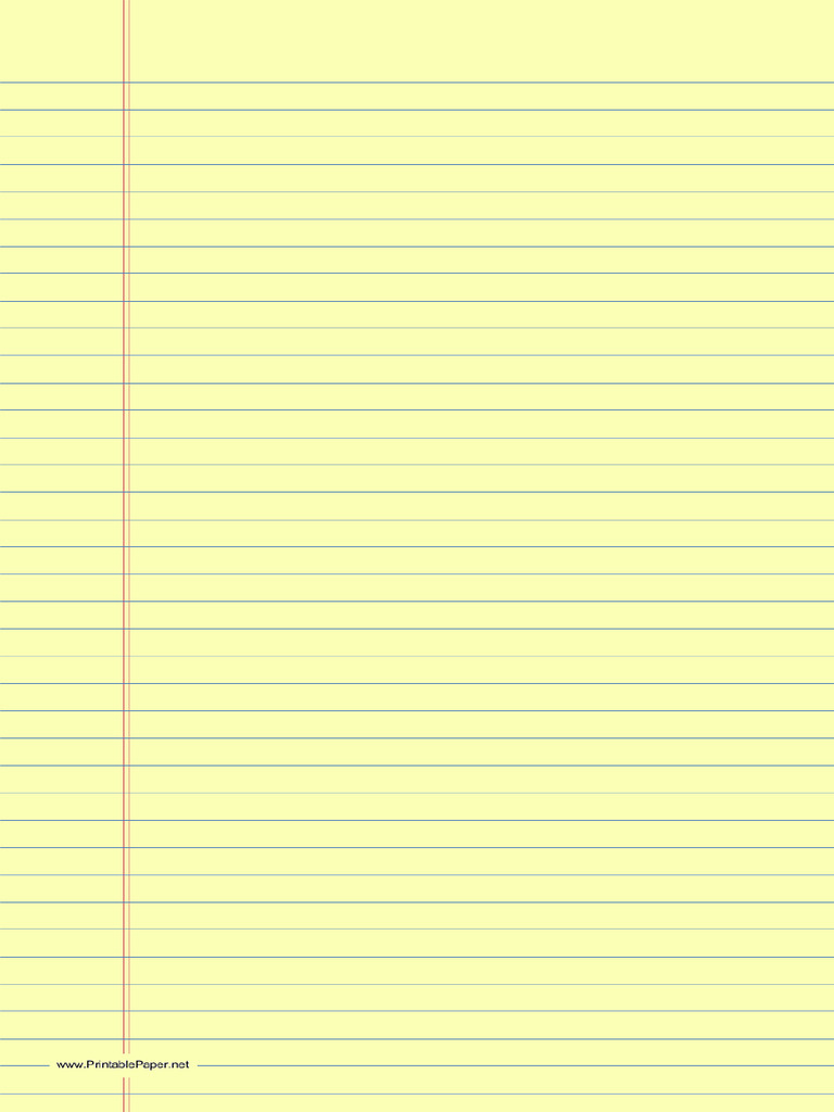 Yellow Legal Lined Portrait Wide Blue | PDF