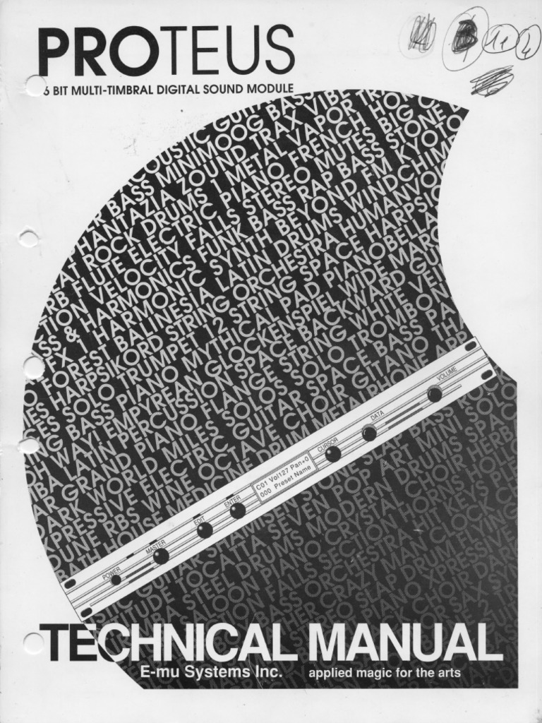 E-Mu Proteus Technical Manual | PDF