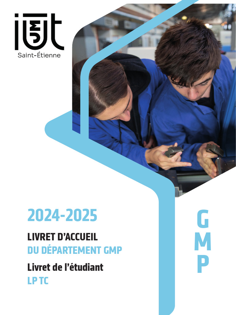 Livret d'accueil IUT GMP 20242025 PDF Bibliothèques Pédagogie — free download