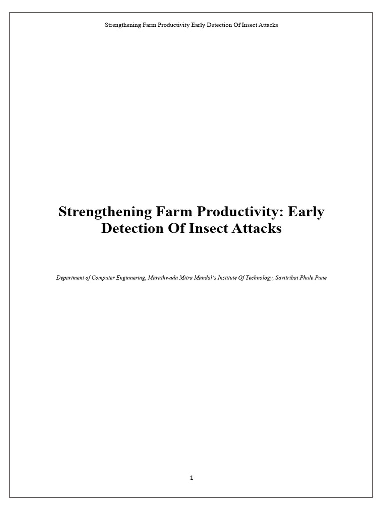 Early Insect Detection for Crop Health | PDF | Artificial Intelligence ...