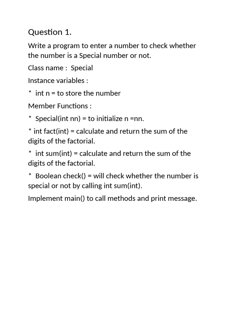 Special Number Checker Program | PDF