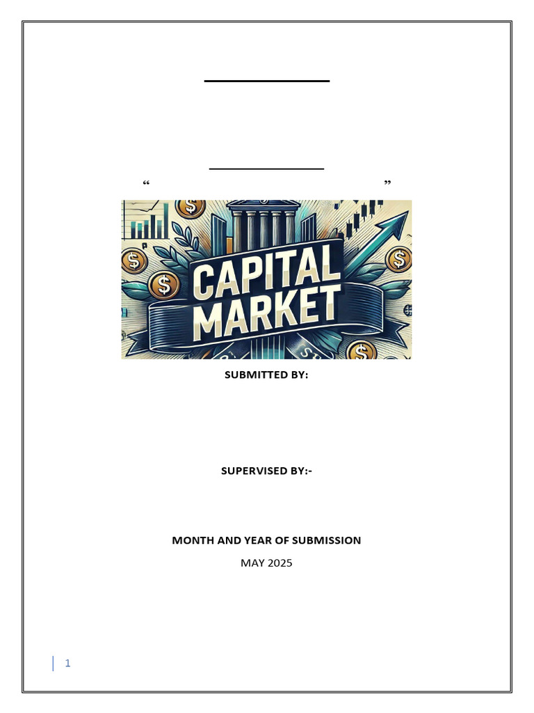Capital Market Analysis Report | PDF | Capital Market | Securities ...