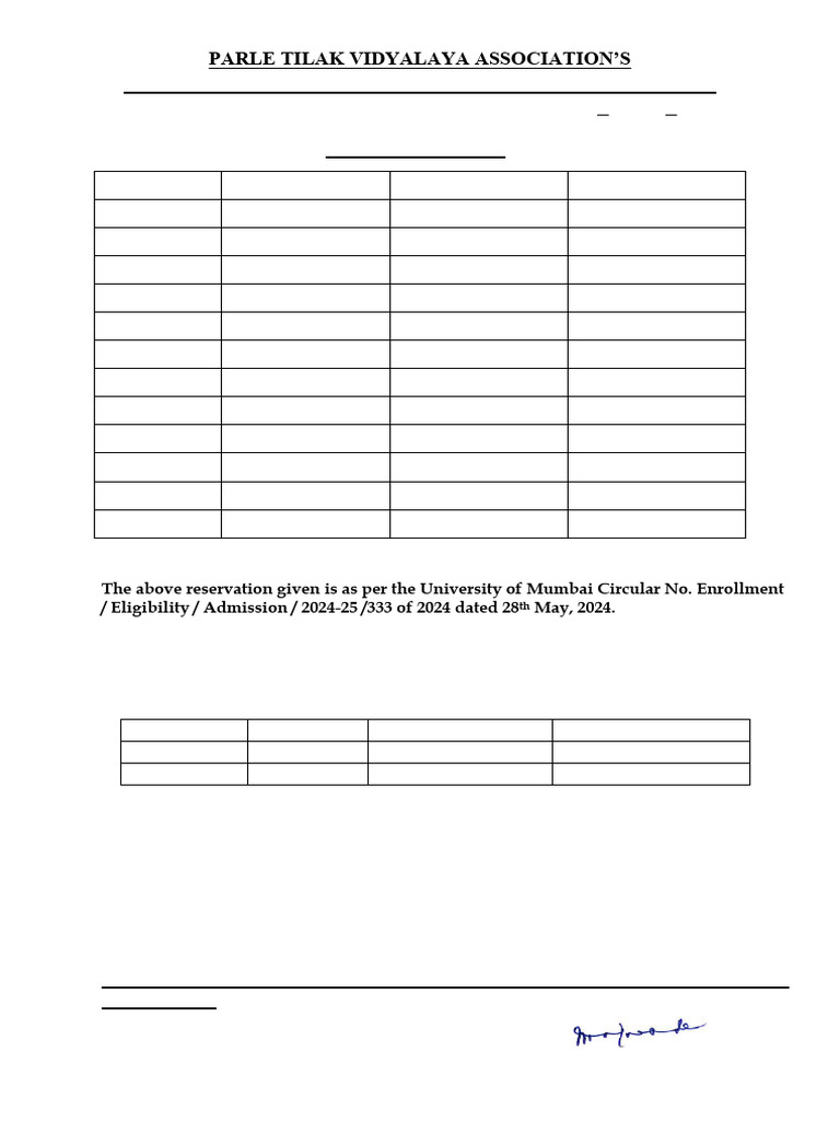 Sathaye College First Merit List 2024-25 | PDF
