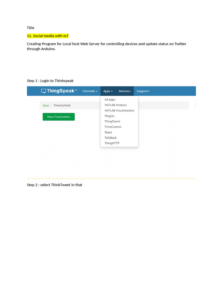 IoT Device Control via Twitter Integration | PDF