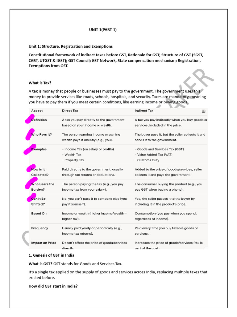 GST Structure and Registration Overview | PDF | Value Added Tax | Taxes