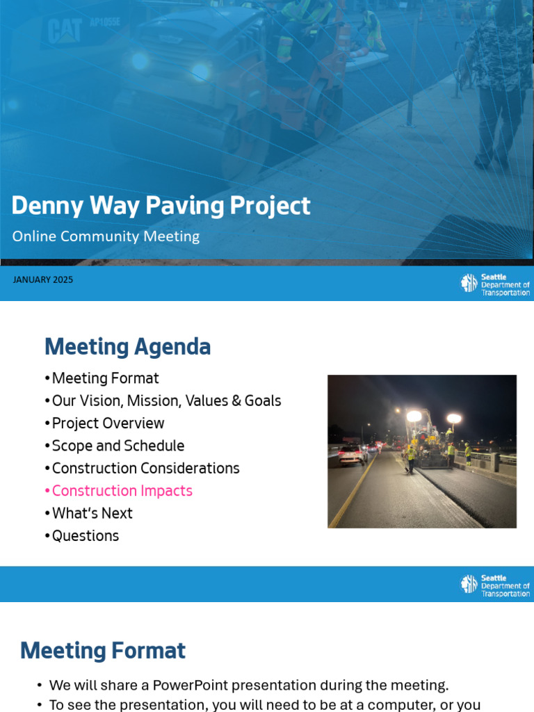 Denny Way Paving Project Overview | PDF | Sidewalk | Traffic