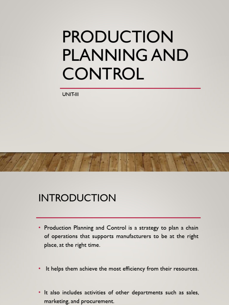 Production Planning & Control Overview | PDF | Lean Manufacturing | Cupcake