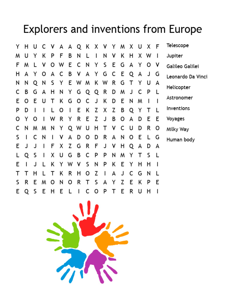 Explorers - and - Inventions Word Seach | PDF