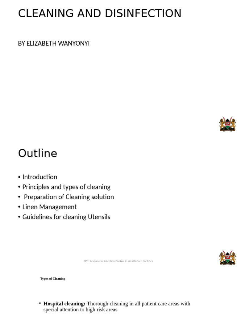 Cleaning and Disinfection | PDF | Disinfectant | Hygiene