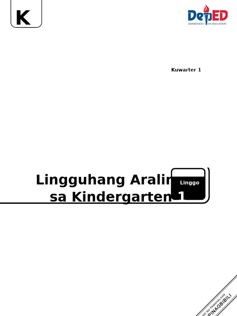 LE Kinder Q1 Week 1 Ver2 | PDF