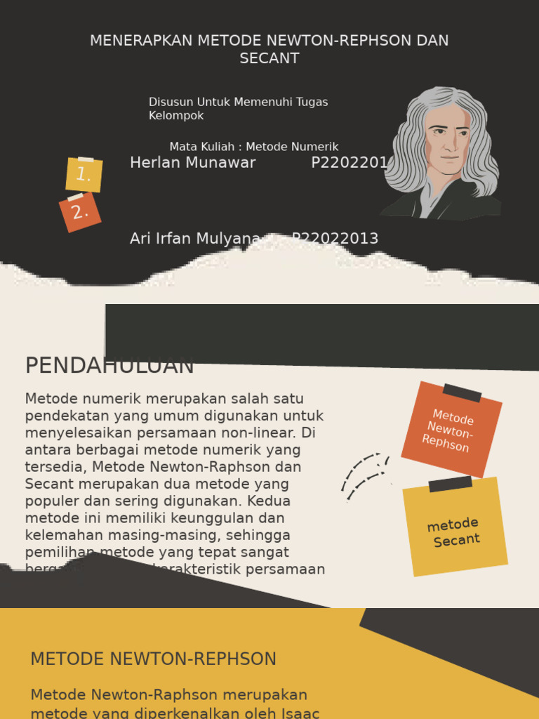 Metode Newton-Raphson dan Secant | PDF