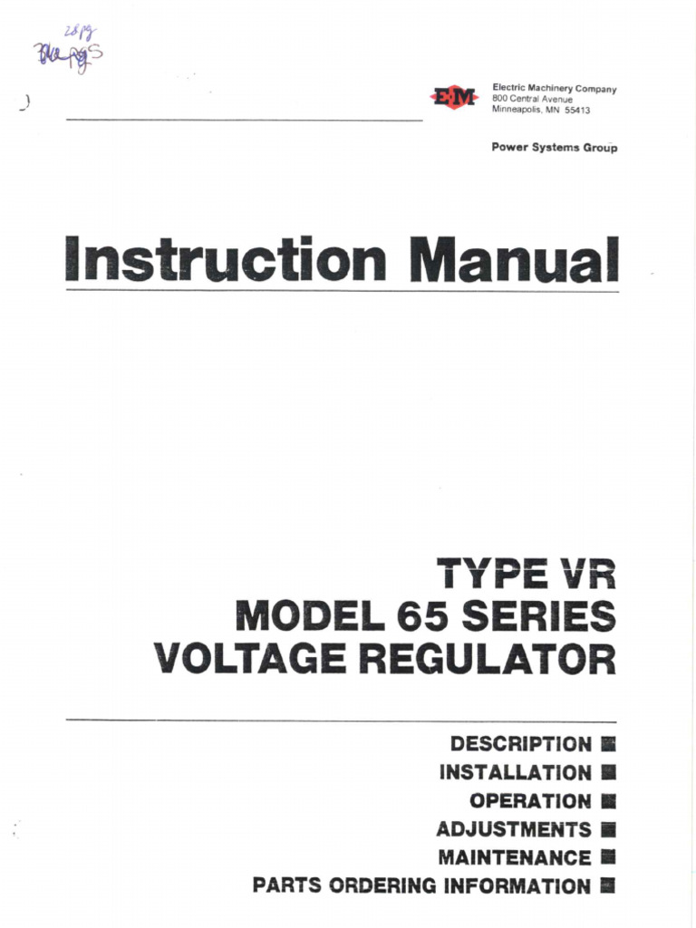 Avr Cat5 - 6200 - Ins - 350 - VR65 - Man | PDF