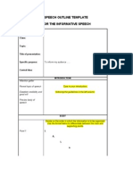 Speech Outline Template