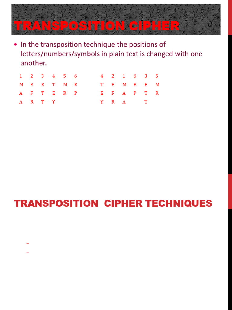 Lecture 10 - Transposition Cipher | PDF | Espionage Techniques ...