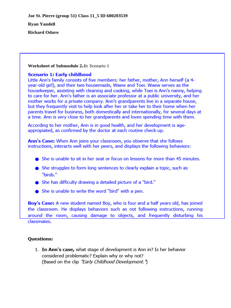 KSP M2 Worksheet 1 | PDF | Adolescence | Developmental Psychology