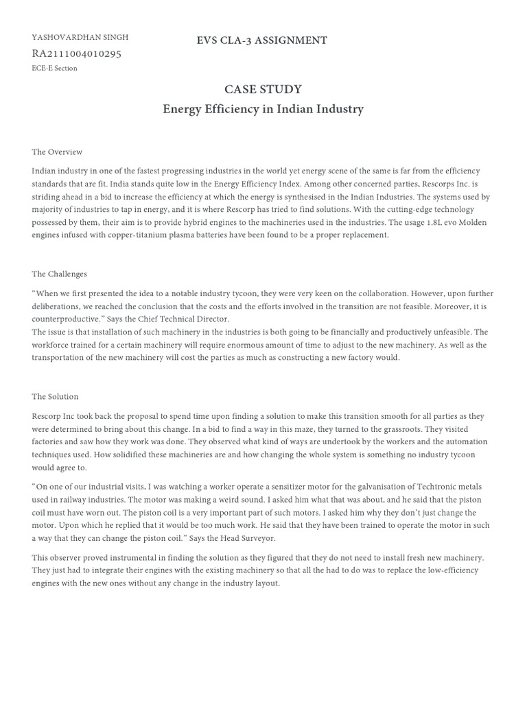 Energy Efficiency in Indian Industry | PDF
