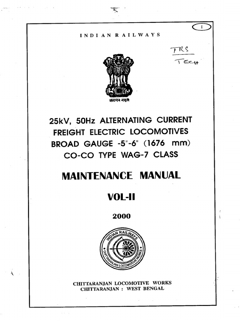 CLW Manual - WAG7 Vol-II Complete | PDF