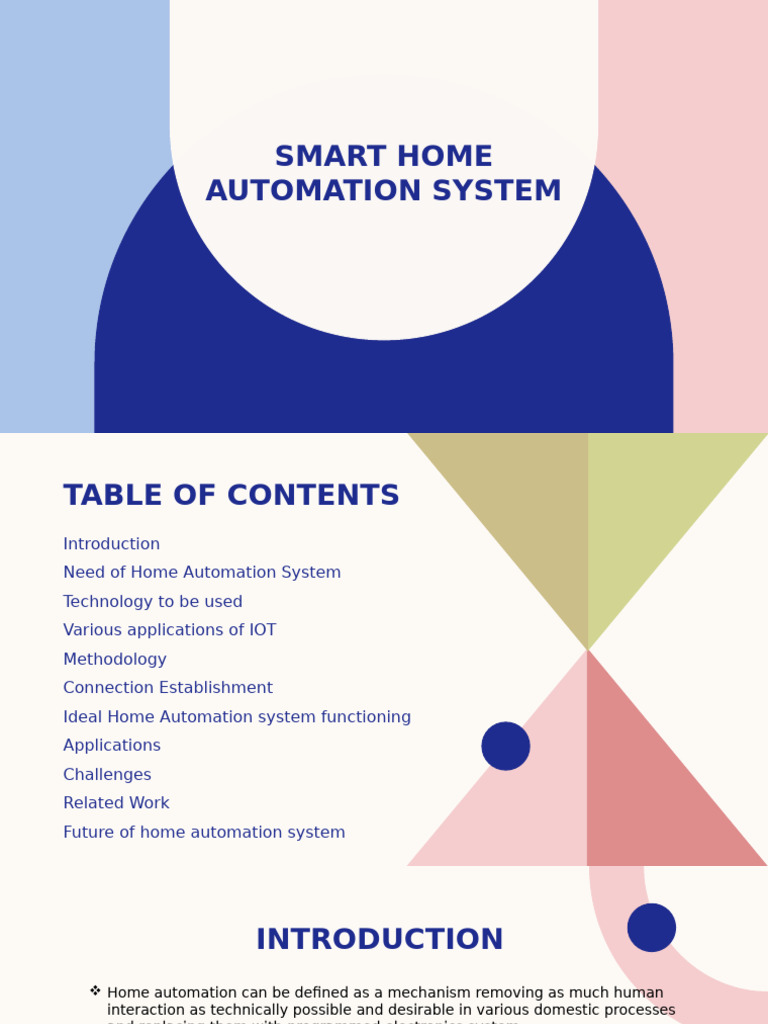 Smart Home Automation Overview | PDF | Internet Of Things | Automation