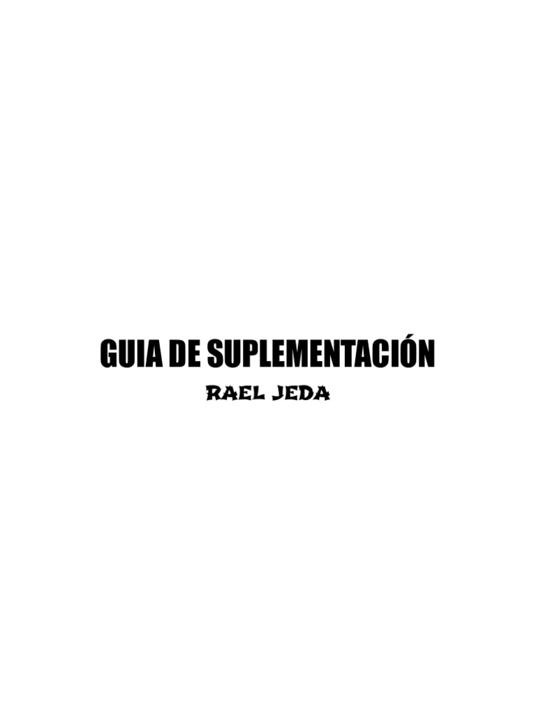Suplementos Esenciales: Rael Jeda | PDF | Vitamina D | Vitamina