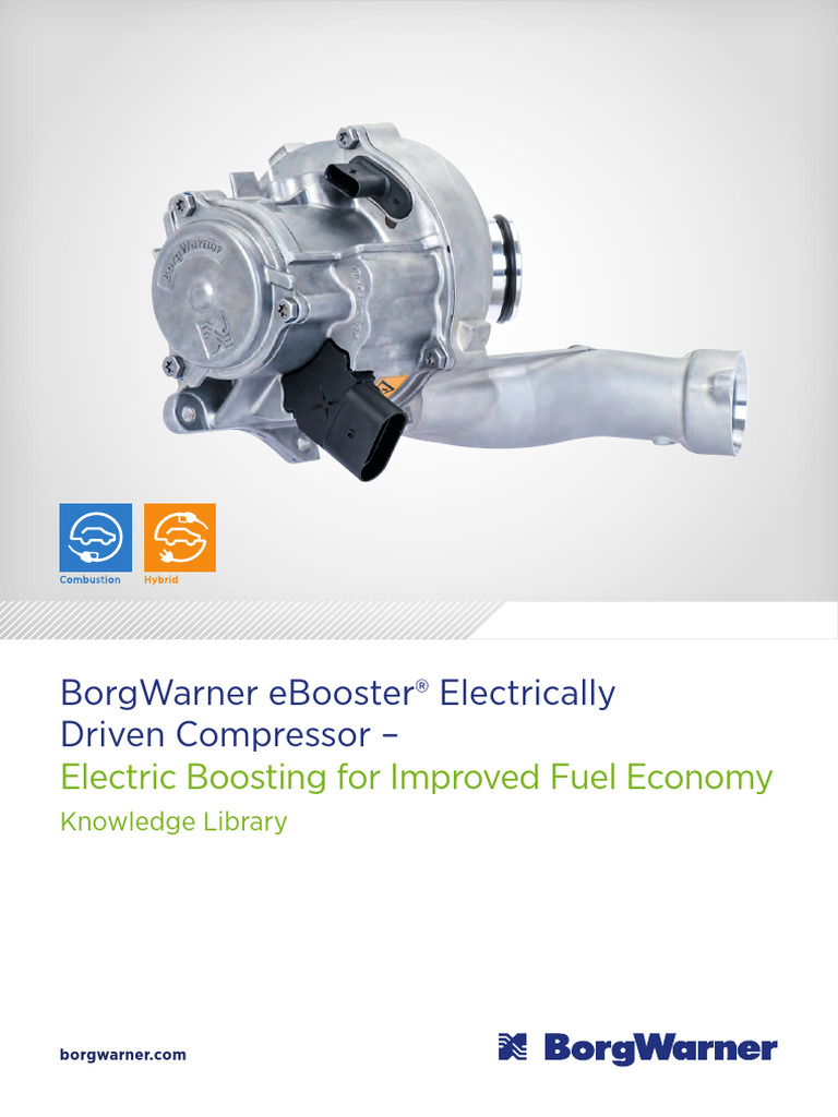 BorgWarner eBooster: Electric Boosting Tech | PDF | Turbocharger | Engines