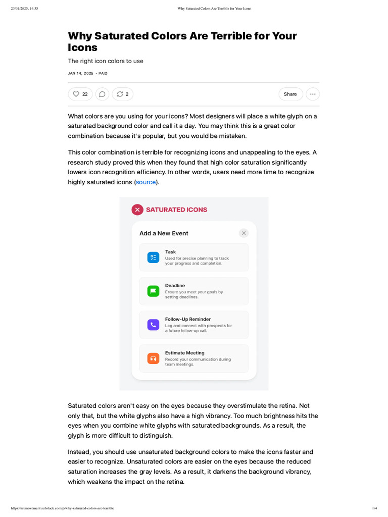 Avoid Saturated Colors for Icons | PDF | User Experience | Cognitive ...
