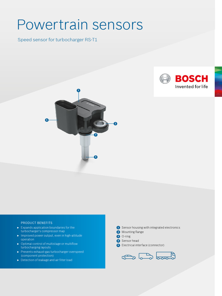 Turbocharger Speed Sensor RS-T1 Overview | PDF | Sensor | Turbocharger
