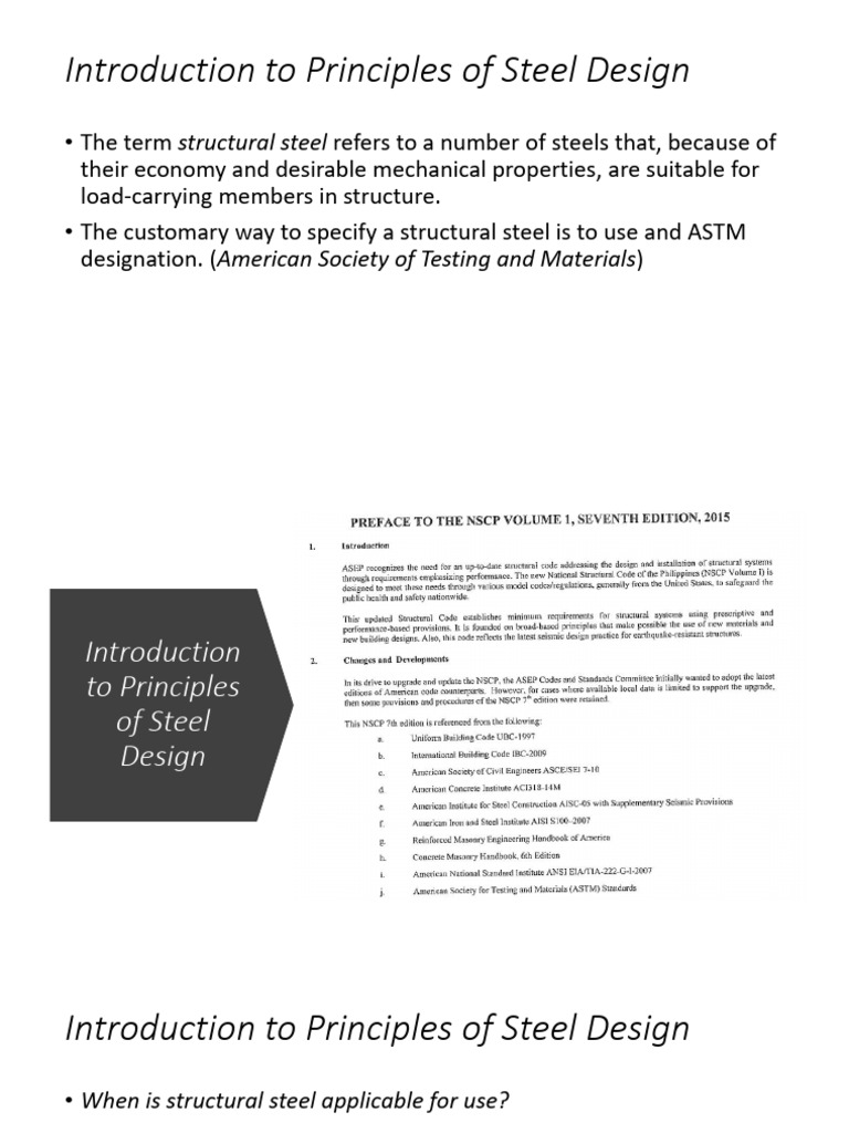 Principles of Steel Design Overview | PDF | Deformation (Engineering ...