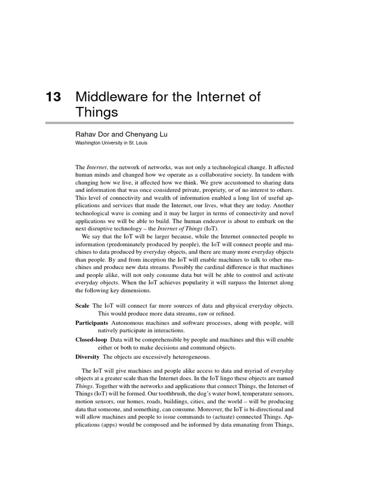 Protocol-Agnostic IoT Middleware Overview | PDF | Computer Network ...