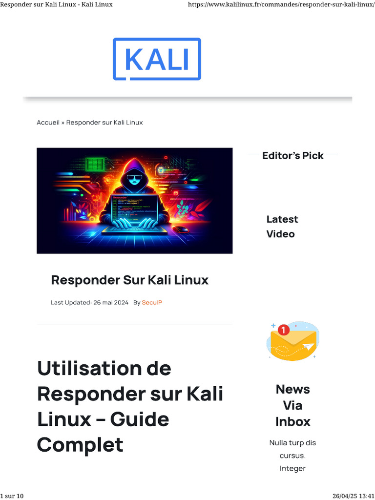 Responder Sur Kali Linux - Kali Linux | PDF