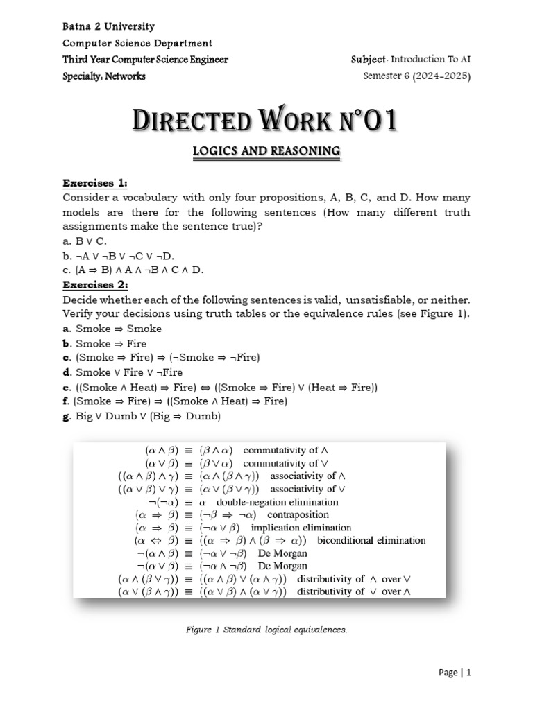 Implication Elimination in Logic Exercises | PDF