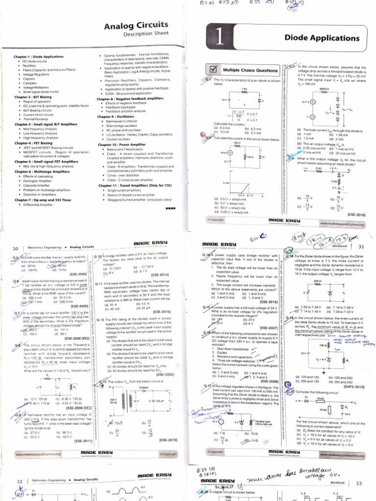 Analog Circuits 2020 WB | PDF