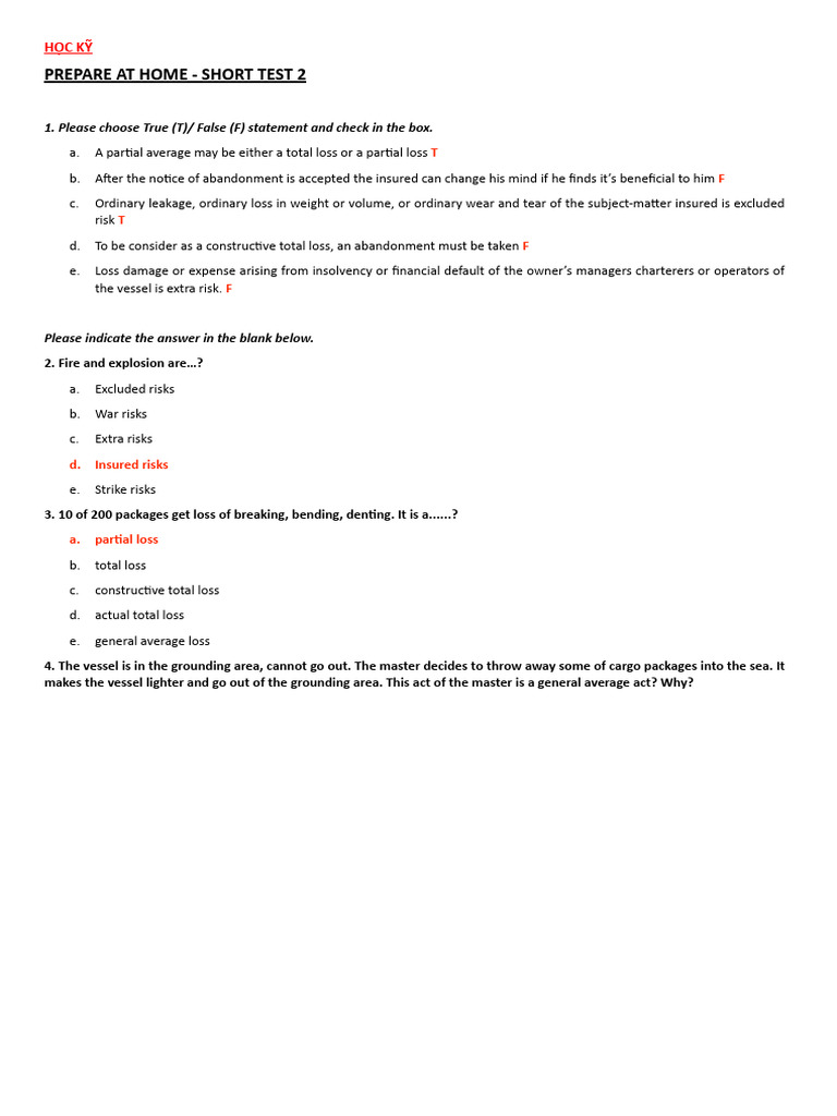 Short Test 2 | PDF