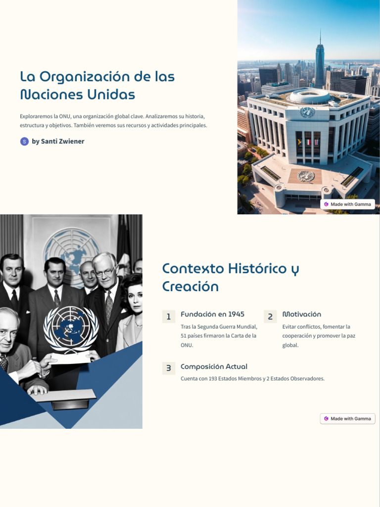 La Organizacion de Las Naciones Unidas | PDF