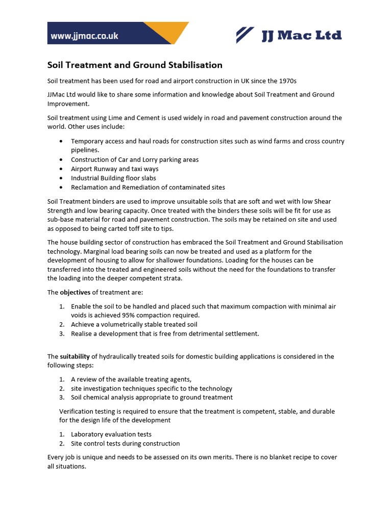 Lime Treatment in Soil Stabilization | PDF | Cement | Lime (Material)
