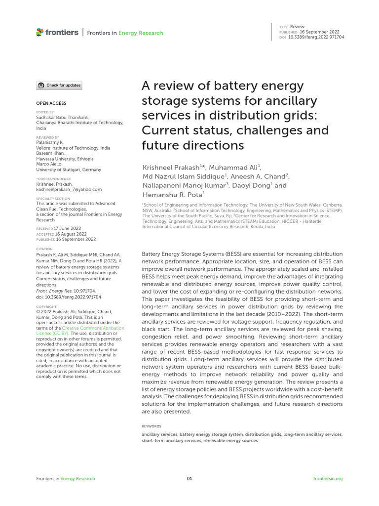Battery Storage for Distribution Grids | PDF | Electrical Grid ...