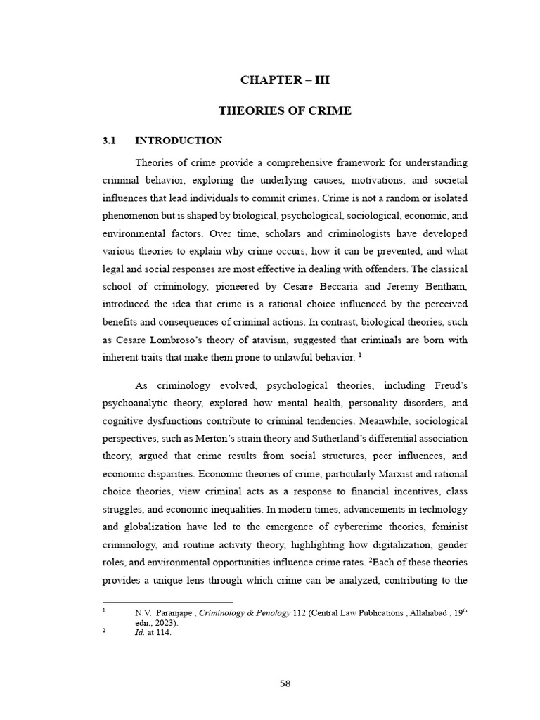 Theories of Crime: Understanding Criminal Behavior | PDF | Criminology ...