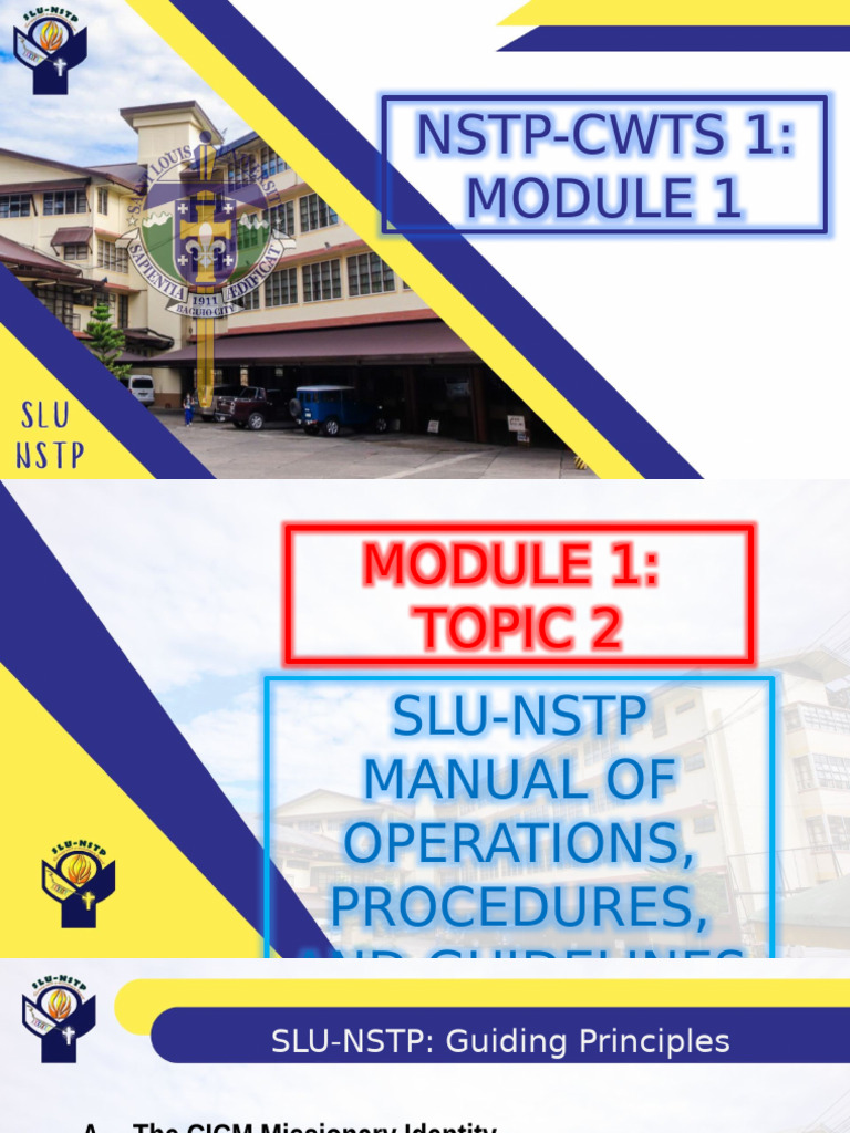 Nstp-Cwts 1 - Module 1 - Topic 2 (Slu NSTP Mopg) | PDF